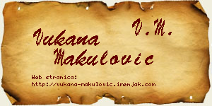 Vukana Makulović vizit kartica